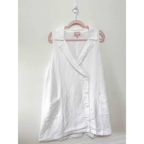 Show Me Your Mumu White Levi Linen Blazer Dress Size XL - Picture 2 of 4